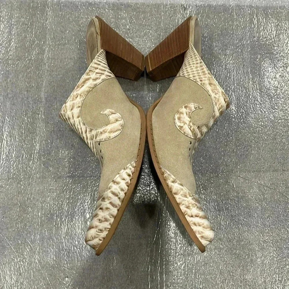 [40/US9]Lavorazione artigiana Pointed Toe Western Slip On Mules-Made in  Italy - Picture 4 of 10